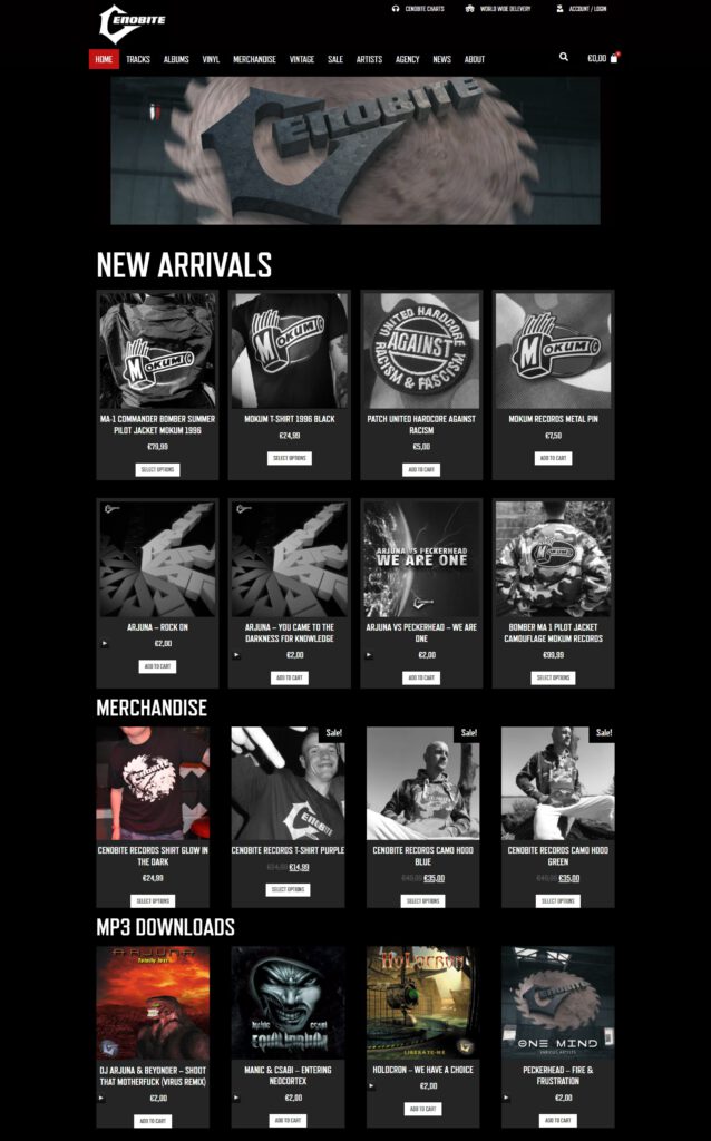 WebSpaceZ Webdesign Cenobite Records