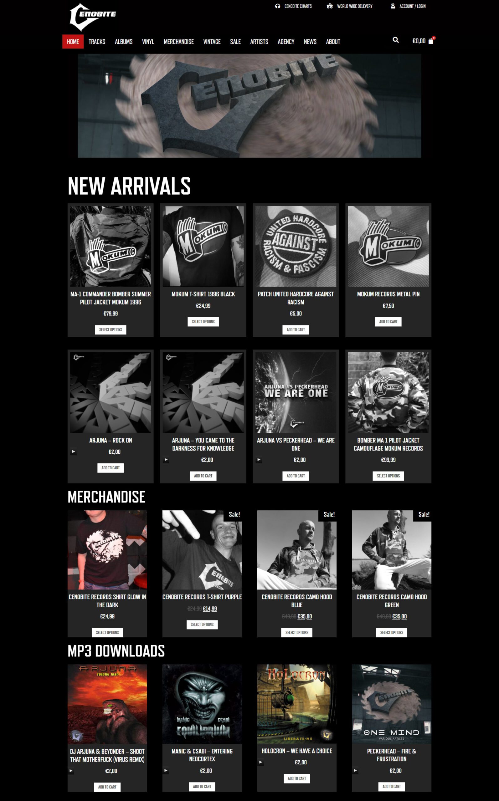 WebSpaceZ Webdesign Cenobite Records