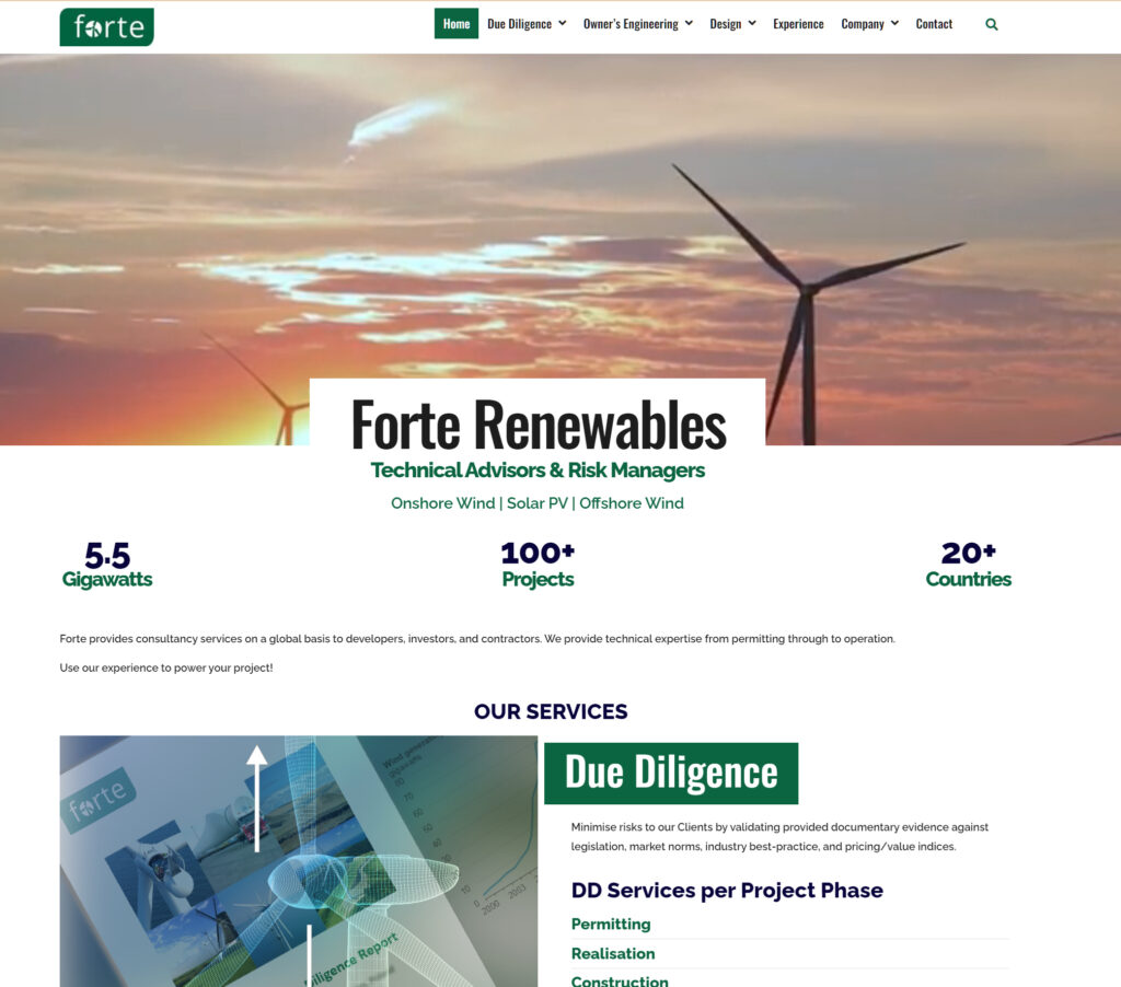 Website design forte renewables