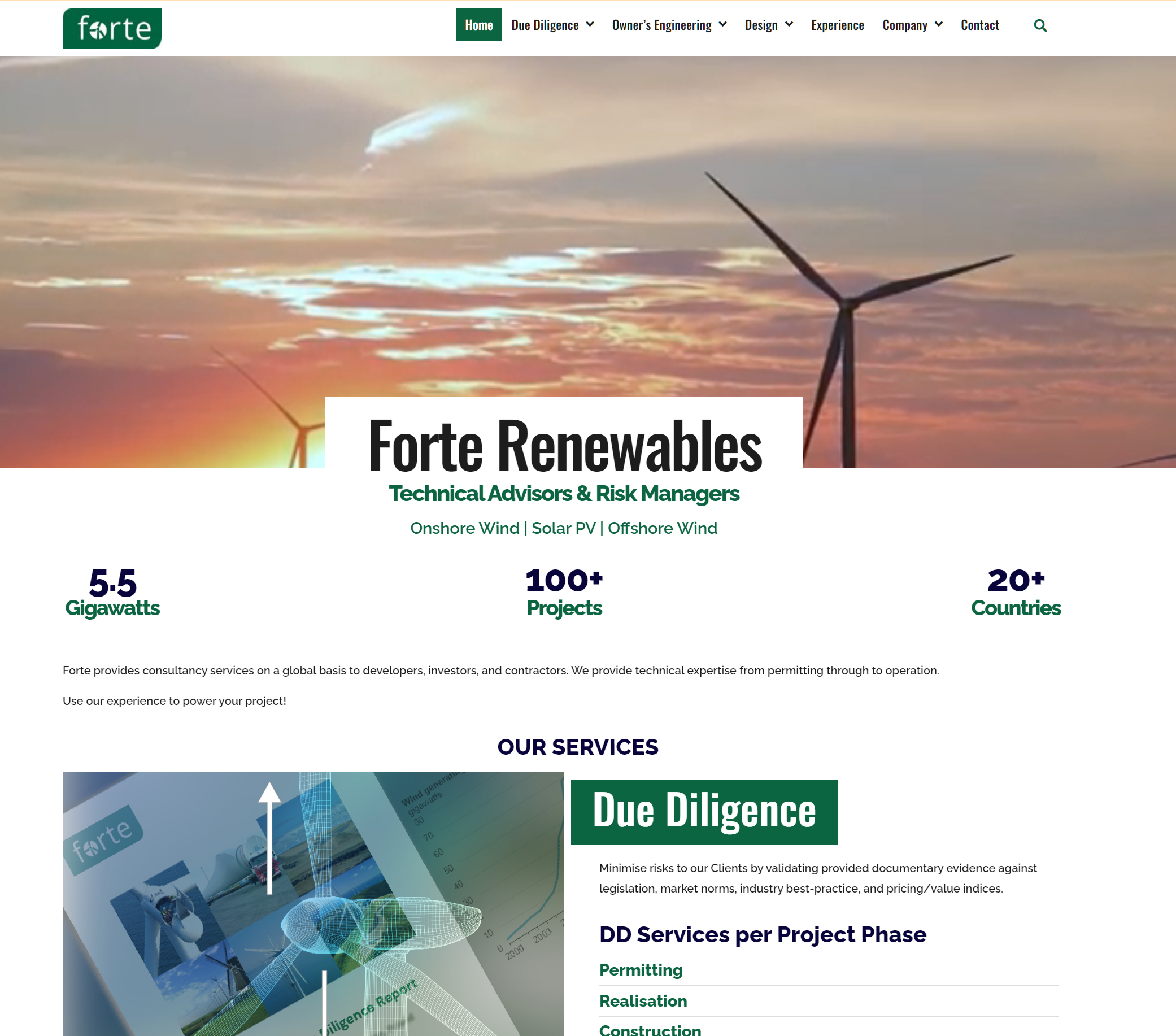 Website design forte renewables