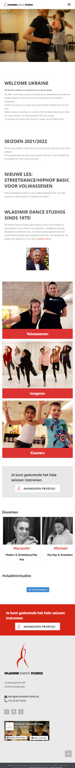 WebSpaceZ Webdesign Wladimir Dance Studios